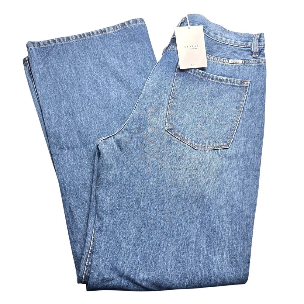 Kancan | Women | 90s Boyfriend Ultra High Rise Distressed Wide Leg Jeans | Sz 31 - Picture 11 of 13